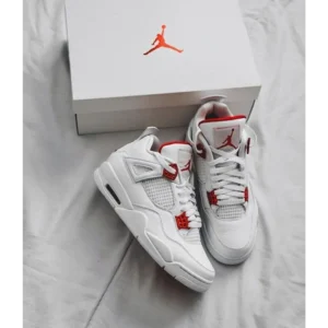Nike Air Jordan Retro 4 Red Metallic Shoes for Men (SW4731)