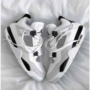 Nike Air Jordan 4 Retro Military Black Shoes for Men (SW4693)