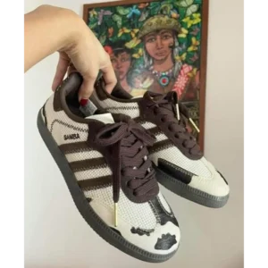 Adidas Samba Notitle Cow Print Brown Shoes For Men (LL597)