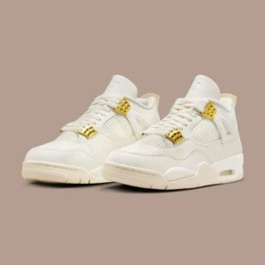 Nike Air Jordan Retro 4 Sail Gold Shoes For Men (SW5699)