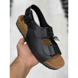 Birkenstock Black Leather Suede For Men (SNC547)