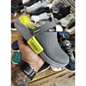 Crocs Lite Ride Grey Green Clogs For Men (FST1118)