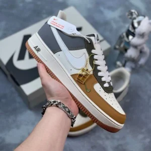 Nike Air Force 1 Olive Beige Brown Shoes For Men (FST1121)
