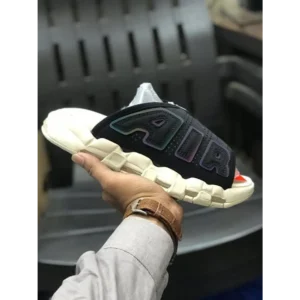 Nike Air Uptempo Slide Cream Multi Black For Men (FST1180)