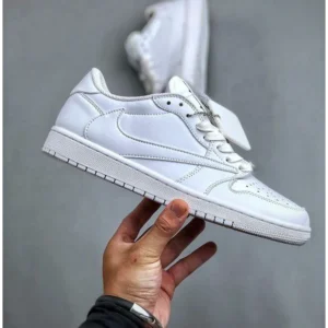 Air Jordan Retro 1 X Travis Scott White Shoes For Men (FST1226)
