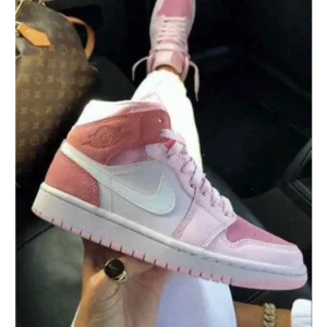 Nike Air Jordan 1 Mid Rosa Claro Feminino Shoes For Women (BME246)