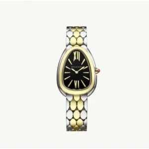 Bvlgari Watch Two Tune Black Dial For Women