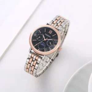 Fossil Watch Jacqueline Sun Moon Two-Tone-Copper-Black For Women (SG08)