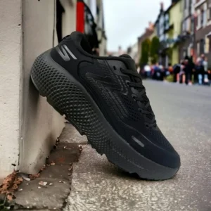 Skechers Go Run Max Road 6 Full Black Shoes For Men (HS55)