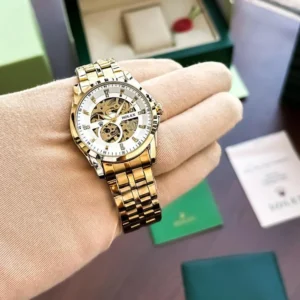 Rolex Watch Auto Gold White For Men (SW1412)