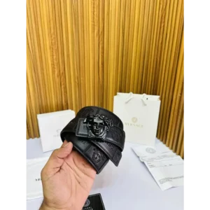 Versace Belt Full Black with Box For Men (SW2425)