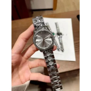 Michael Kors Watch Runway Pave Silver White For Women (SG140)