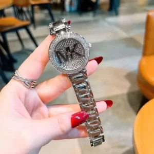 Michael Kors Watch Parker Pave Silver For Women (FIT407)