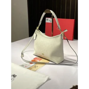 Coach Shoulder Hobo Bag with OG Red Box (White) For Women (BSF187)