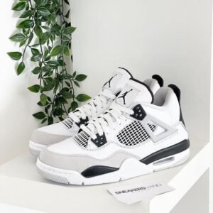 Nike Air Jordan 4 Military Black Shoes For Men (BOT35)