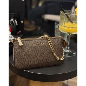 Michael Kors Md Chain Pouchette Bag For Women (LAB120)