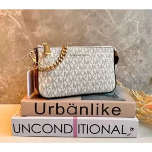 Michael Kors Md Chain Pouchette Bag For Women (LAB123)