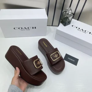 Coach Eloise Slide Black Platform For Woman (LAB437)