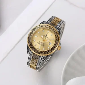 Rolex Watch Oyster Vintage 2Ton-Gold-Gold For Men (FIT512)