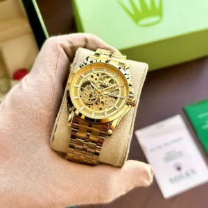 Rolex Auto Watch Gold-TT White For Men (LAZ757)