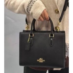 Coach Maggi Small Tote Bag Signature Canvas With Box Dust Bag For Women (FT679)