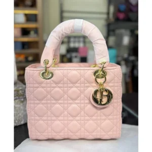 Christian Dior Leather Handbag Matte Pink With Og Box & Dust Bag For Women (SZ797)