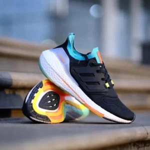 Adidas Ultraboost 22 Black Sky Rush Turbo Shoes For Men (SL686)