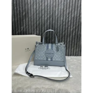 Coach Dempsey Handbag Blue With Og Box Dust Cover For Women (SZ757)