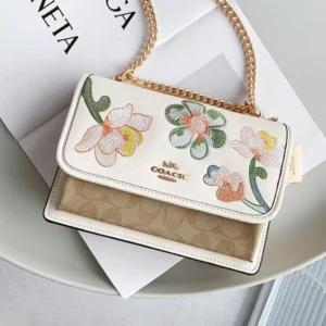 Coach Kalre Crossbody Bag Signature With Og Box And Dust Bag For Women (TB44)