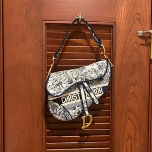 Dior Saddle Handle Bag Safari Print With Og Box For Women (TB88)