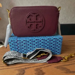 Tory Burch Crossbody Camera Bag With Og Box Dust Bag For Women (LAB1330)