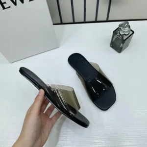 Loewe Clear Strap Black Slide With OG Box For Women (LAB1345)