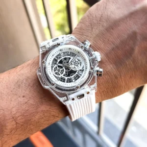 Elegant Hublot Chronograph Watch White For Men