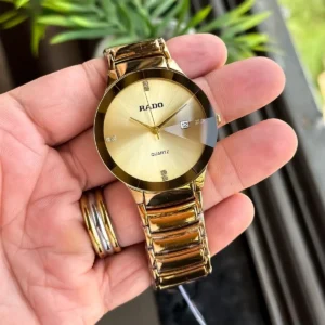 Elegant Rado Watch Gold TT Gold For Men
