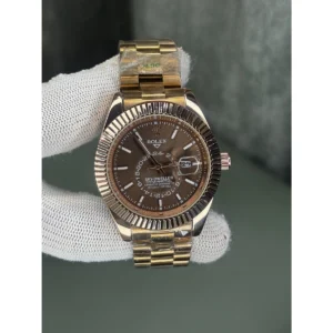Luxury Rolex Sky Dweller Watch Copper Brown For Men