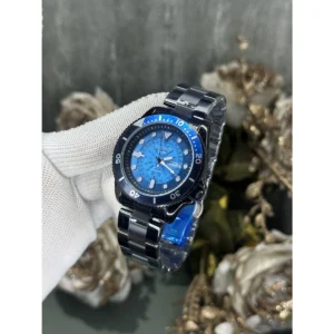 Luxury Seiko Watch Black Blue Quartz For Men