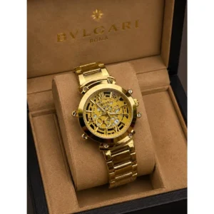 Premium Bvlgari Tourbillon Watch Gold For Men