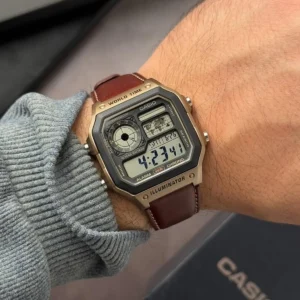 Premium Casio Ae1200 Illuminator Watch Brown Strap For Men