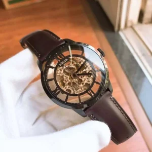 Premium Fossil Townsman Automatic Watch Brown Black For Men