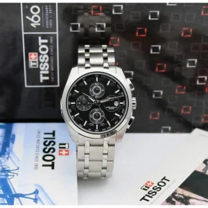 Premium Tissot 1853 Couturier Watch Black Dial For Men
