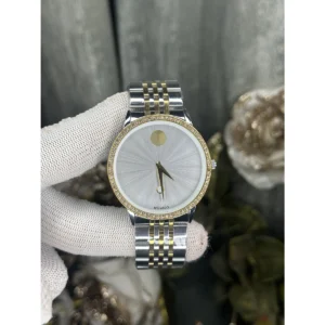 Stylish Movado Museum Watch Dual White Diamond For Men