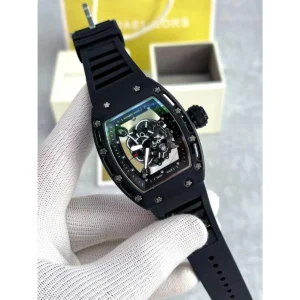 Stylish Richard Mille Skeleton Watch Black For Men