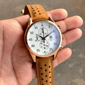 Stylish Tag Heuer Carrera Watch Calibre 16 Chronograph Brown For Men