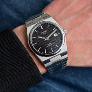 Stylish Tissot 1853 Prx Automatic Watch Silver Black For Men