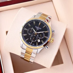 Stylish Tissot 1853 Watch Two Tone Gold Black For Men