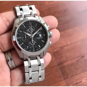Stylish Tissot Watch Black Silver For Men