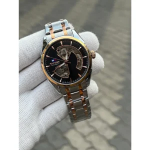 Stylish Tommy Hilfiger Automatic Watch Two Tone Black For Men