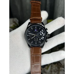 Stylish Tommy Hilfiger Watch Black Brown For Men